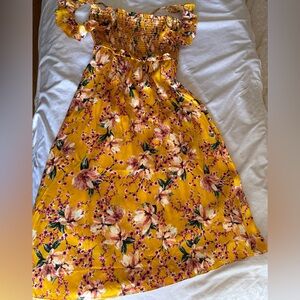 Cami NYC Yellow Floral Dress